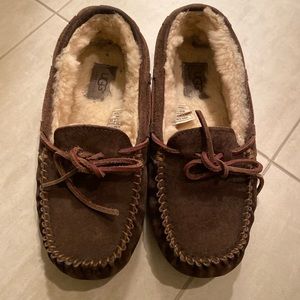 Ugg moccasin slippers brown
